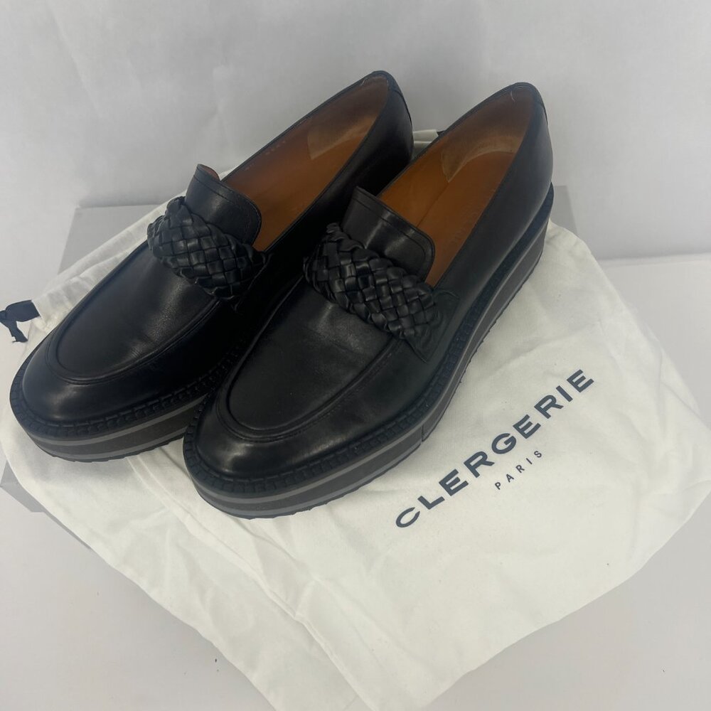 NIB Robert Clergerie Baldie Platform Loafers Black